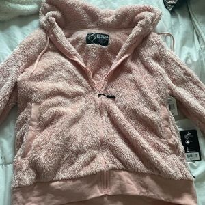 Fluffy pink jacket